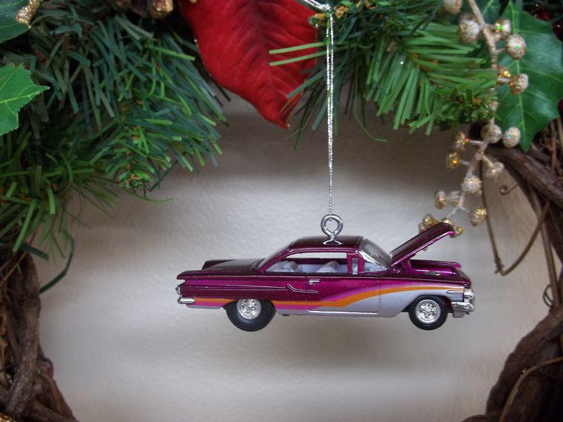 1960 chevy impala christmas tree ornament diecast new custom crafted decoration