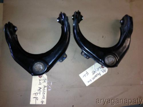 98-02 honda accord oem front l + r upper control a arms with ball joints x2