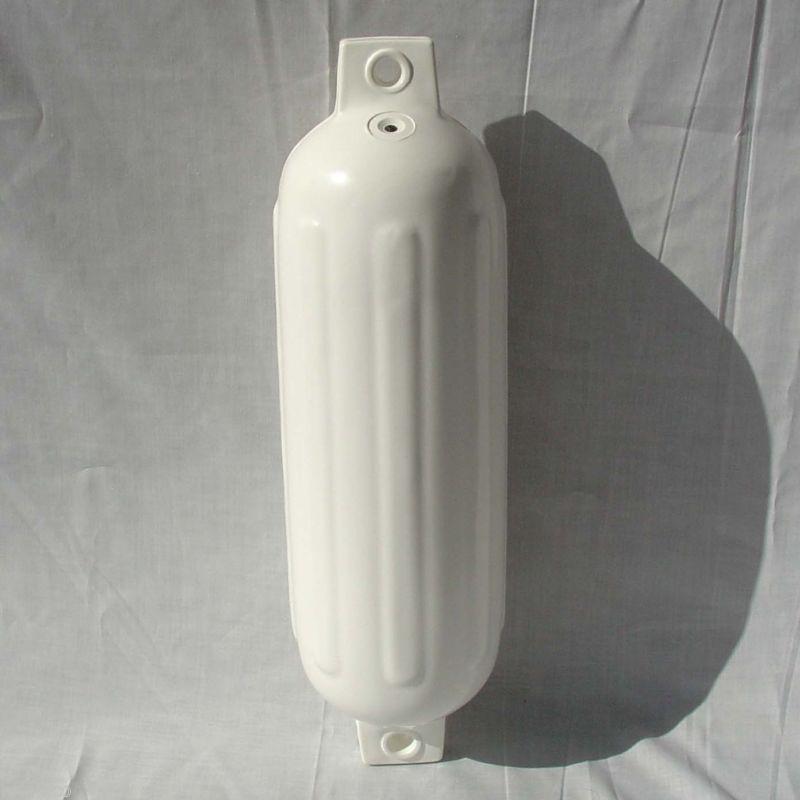 New made in usa white double eye ribbed 8.5" x 27" vinyl boat fender bumper 