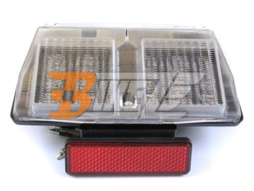 Fit ducati 748 916 996 998 clear led tail light w/ turn signal integrated