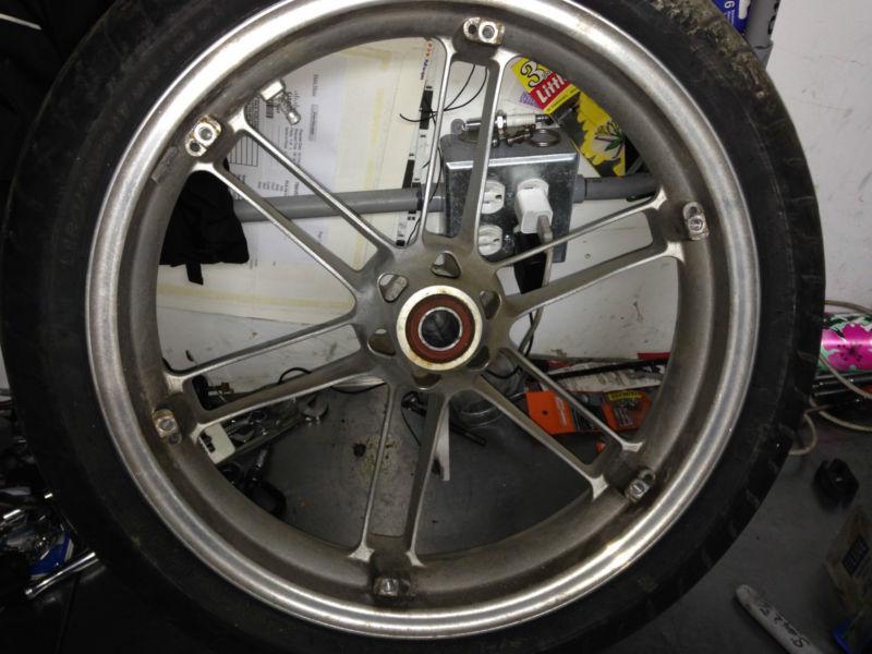 2003-up buell firebolt / lightning - front rim - used - silver