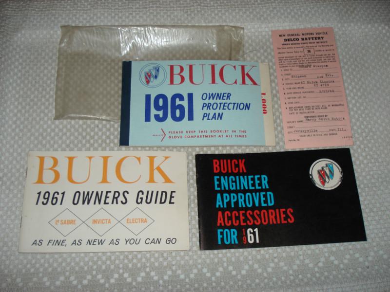 1961 buick lesabre invicta electra owners manual set original glove box books