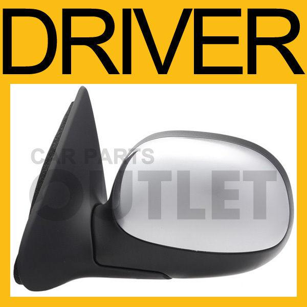 02 03 ford f150 pickup door side mirror manaul contour type chrome w/o remote lh