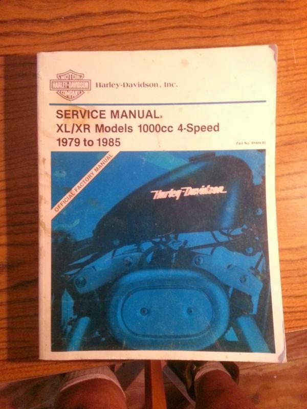 Used harley 1979-1985 xl / xr models 1000cc 4-speed service manual p/n 99484-85