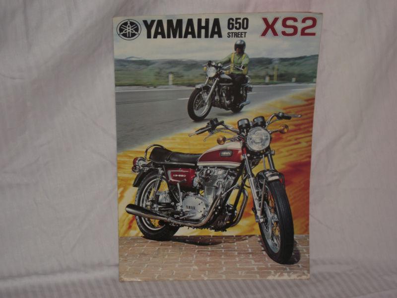 Yamaha xs2 650 motorcycle original vintage dealer brochure 