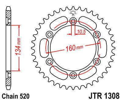 Jt sprocket rear 42t 520 steel fits honda cbr900 rr y,1,2,3 fire blade 2000-2003