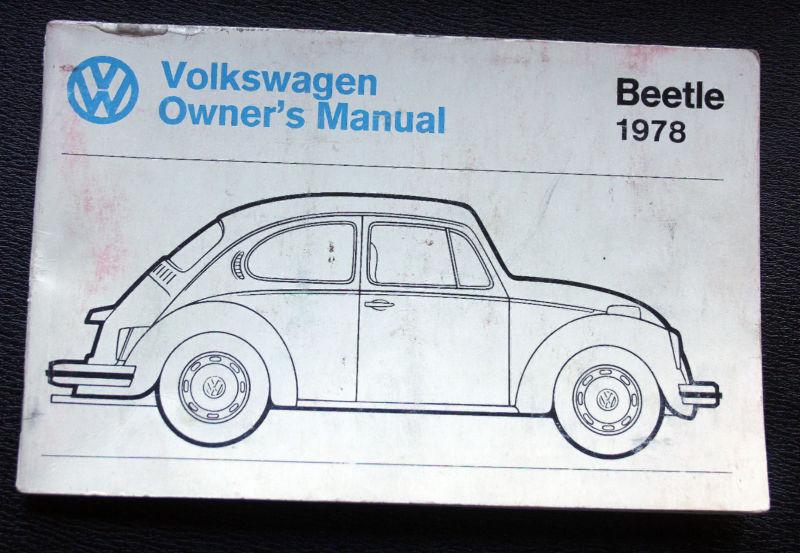 Volkswagen beetle 1978 owner's manual printed 1977 germany 