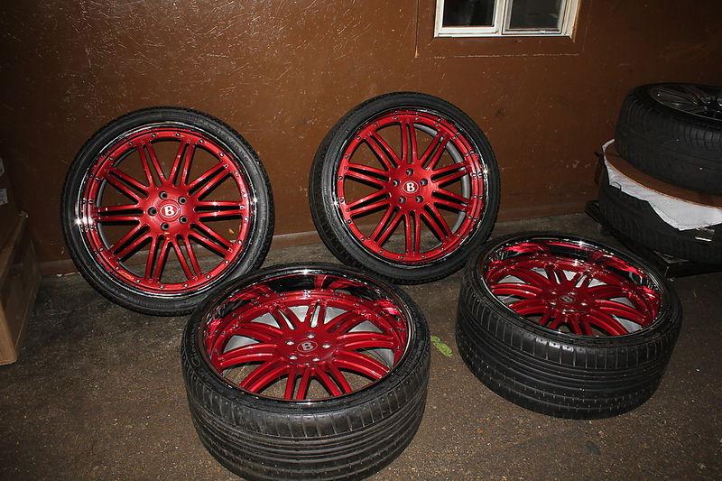 Asanti wheels and tires set of four with bentley center caps