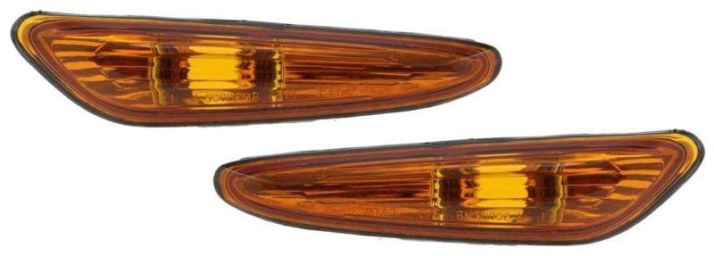 Side marker light lamp lens & housing pair set (driver & passenger side, qty 2)