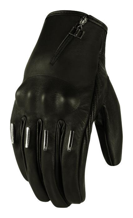 Icon 1000 hella kangaroo short motorcycle gloves black women's xs/x-small