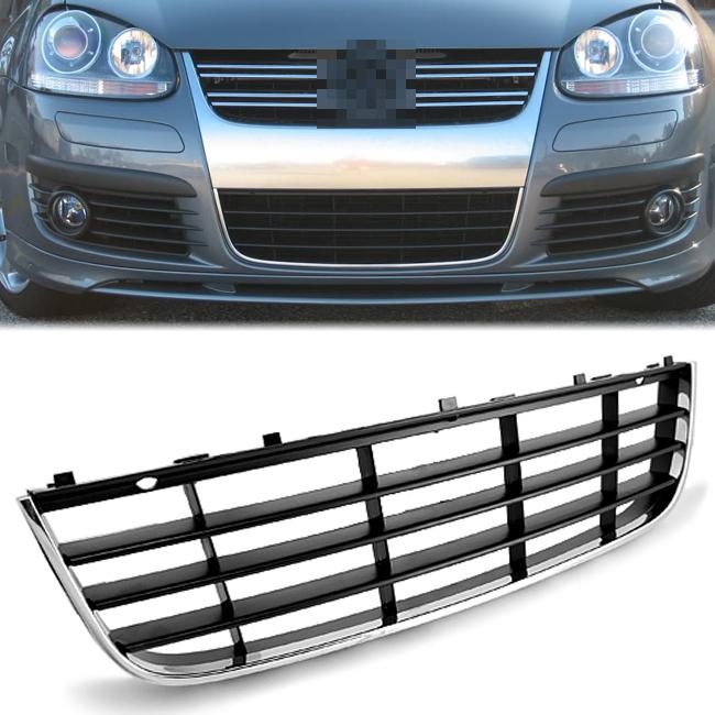 2005-09 volkswagen jetta mk5 4 door chrome front lower center bumper mesh grille