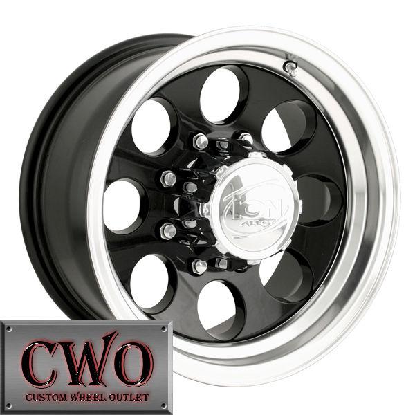 20 black ion 171 wheels rims 6x139.7 6 lug chevy gmc 1500 tundra titan sierra