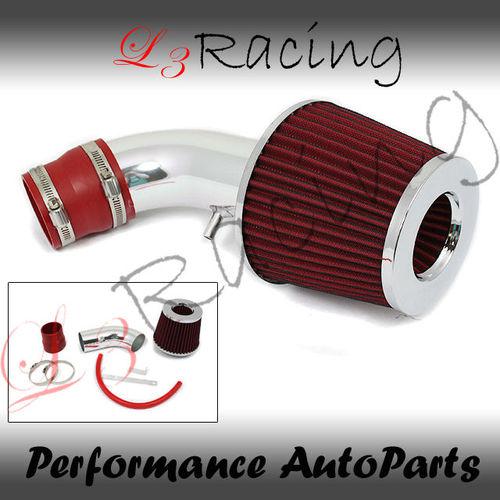 Short ram air intake kit +red filter for 01-03 hyundai elantra 2.0 l4 