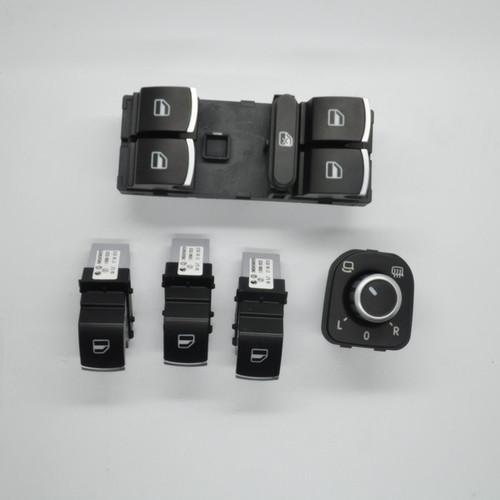 5pcs oem chrome master window mirror switch for jetta golf mk5 mk6 passat tiguan