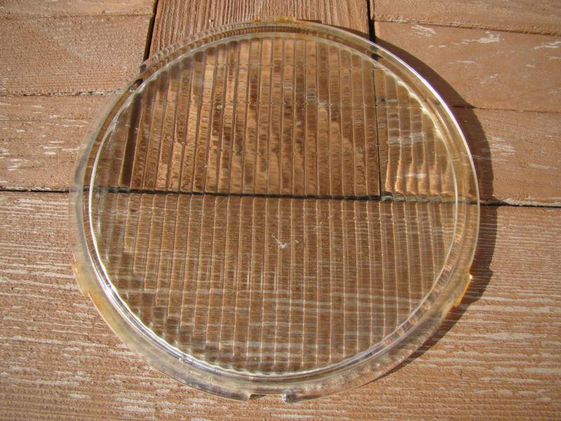 Lqqk! vintage headlamp headlight glass lens 8 15/32 x 7 7/8"