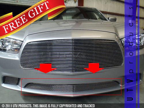 2011 2012 2013 dodge charger 1pc bumper billet grille lower kit chrome 11 12 13