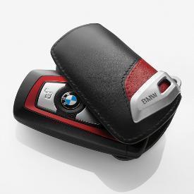 New genuine bmw black / red key remote case oem f car sport line