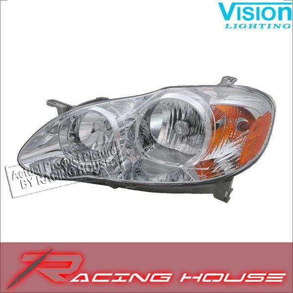 L/h headlight driver side lamp kit unit 2005-2008 toyota corolla ce le