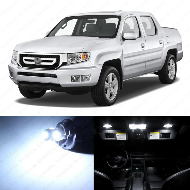 14 x xenon white led interior lights package for 2006 - 2013 honda ridgeline --