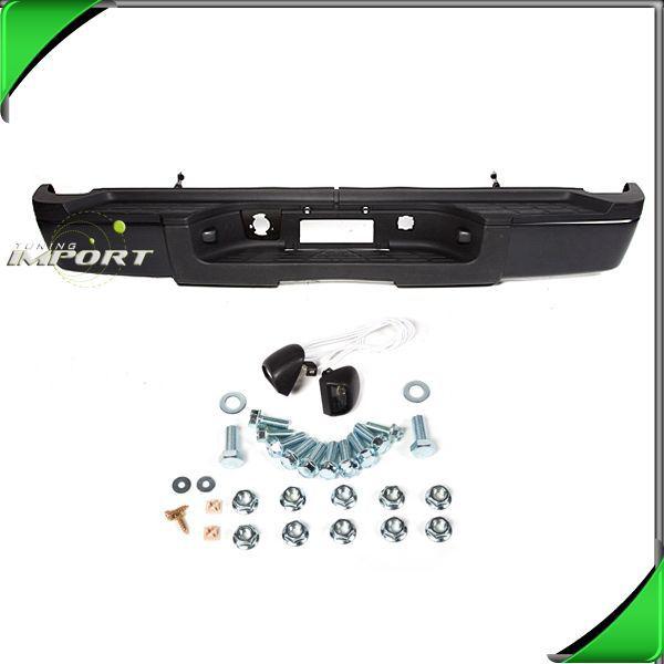 11-13 silverado sierra 25/3500 hd single no sensor bk rear step bumper w/pad new