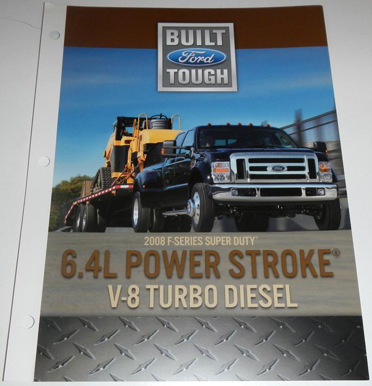 2008 ford f-series super duty 6.4l power stroke v-8 turbo diesel brochure