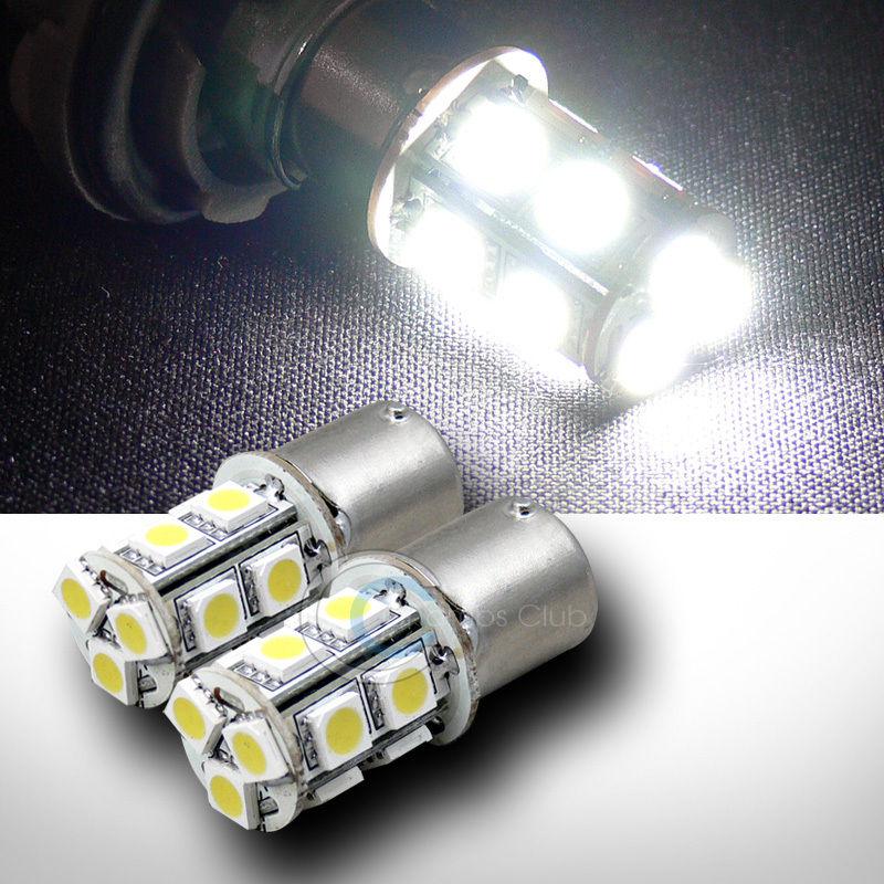 2pc white 1157 bay15d 13x 5050 smd led car stop/brake light bulbs 2057 2357a cc