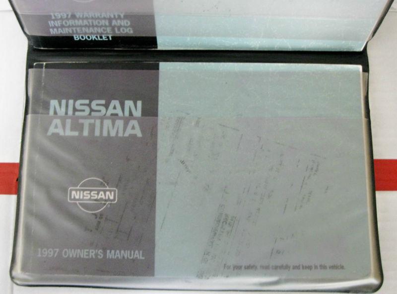 1997 nissan altima owner's manual & maintenance log booklet w/warrty info & case