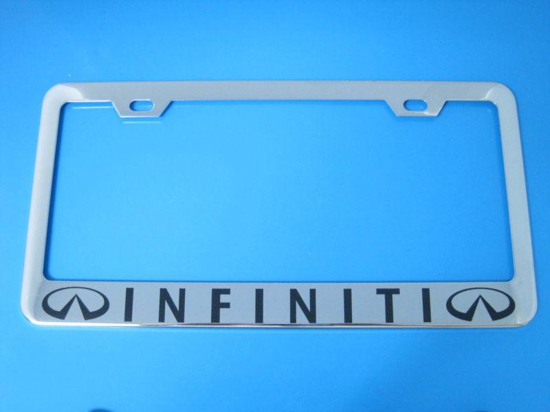 Infiniti  l superior chrome license frame + screw caps