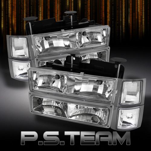 94-98 chevy suburban tahoe silverado headlights +corner lamps+ bumper lights