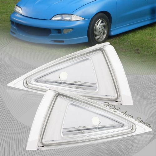 For 1995-1999 chevrolet cavalier chrome housing turn signal corner lights lamps