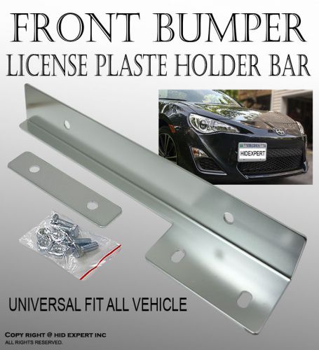 Icbeamer gmc holder bar silver aluminum front license plate relocate m ev3437