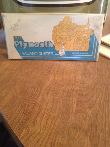 1971 plymouth valiant/duster owners manual