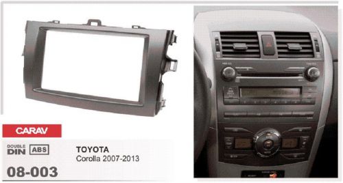 Carav 08-003 2-din car radio fascia dash installation kit frame toyota corolla