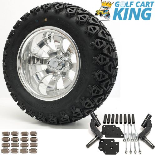 12&#034; wheel and tire combo + golf cart 6&#034; spindle lift kit for ezgo txt electric