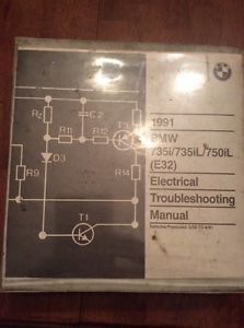 Bmw 1991 e32 735i 735il 750il series electrical troubleshooting manual