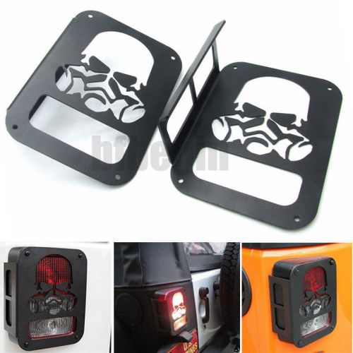 Rear protector guards covers for jeep wrangler jk skull tail light 2007-2016