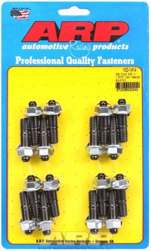 Arp 100-1414 header studs hex nuts custom 450 black oxide ford v8 set of 16