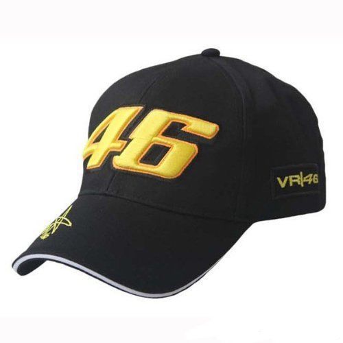 Black motogp racing valentino rossi embroidery 46 baseball hat peaked cap vr46