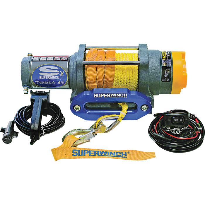 Superwinch 12v utv winch-4500-lb cap synthetic rope #1145230