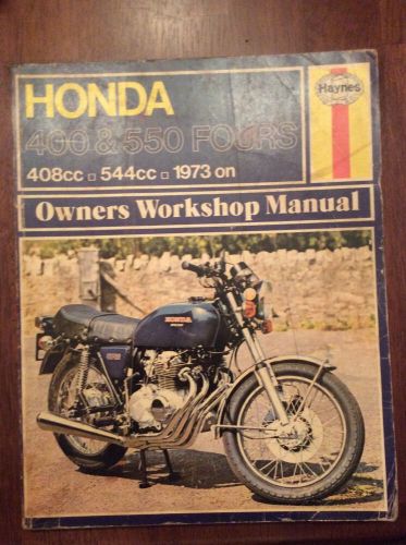 Haynes honda 400 &amp; 550 fours 1973 on owners workshop manual 408cc 544cc