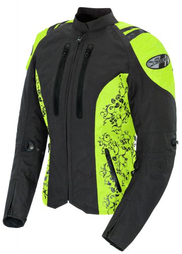 Joe rocket atomic 4.0 jacket black / hi-viz neon ladie&#039;s size 1-diva