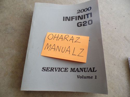 2000 infiniti g20 service manual volume 1 only! see pic for services included!