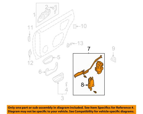 Subaru oem 00-02 legacy rear door-lock 61034ae01a