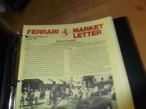 Ferrari market letters-26 issues for 1995--volume 20