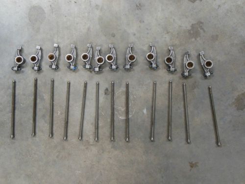 Rocker arms w/ bushes, adjusting screws, and pushrods - austin healey 3000 - set