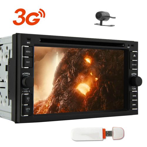 3g car radio in-dash stereo 6.2&#034; hd touchscreen dvd player fm/am gps+free camera