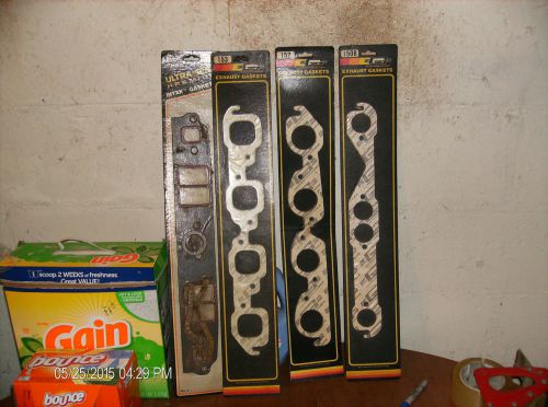 Lot of 4 sets,mrg152,153,150b,5822 ultra seal intake gaskets,bbc,sbc,chevrolet