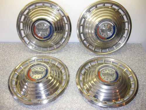 1963 ford galaxie fairlane hubcaps  (4) oem 14&#034; 1960s hotrods don&#039;t miss