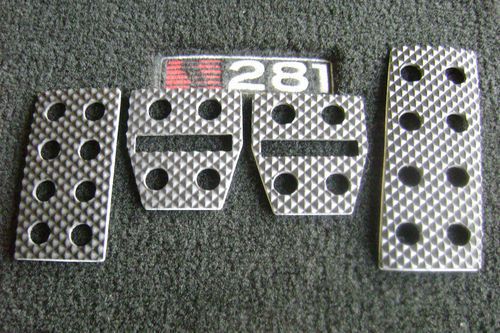 05-09 saleen s281 s281sc mustang manual trans pedal insert set ford gt nos