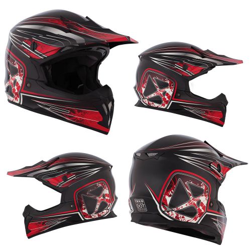 Mx helmet ckx tx-696 jazz red/black/white xsmall motocross off road dirt bike